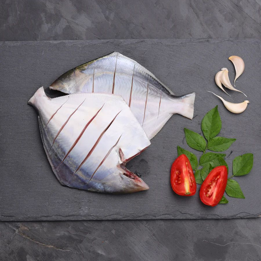 White Pomfret Medium - Whole Cleaned